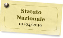 Statuto Nazionale 01/04/2019